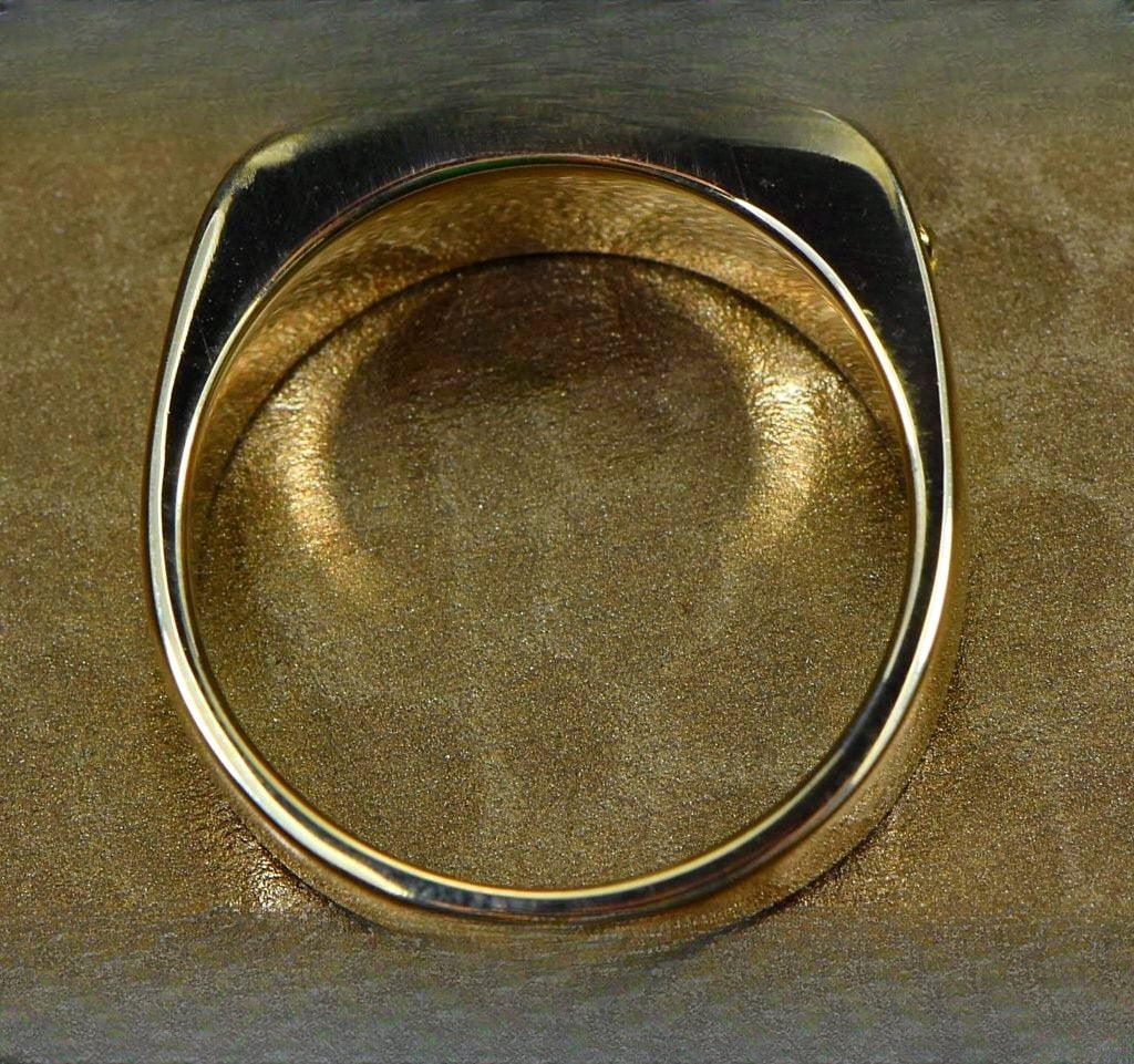 Gold Nugget Men's Ring "Orocal" RM567N Genuine Hand Crafted Jewelry - 14K Casting