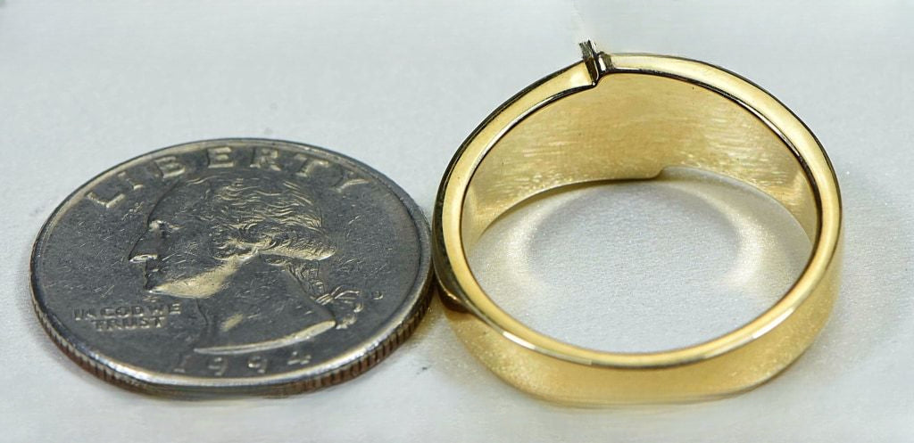 Gold Nugget Men's Ring "Orocal" RM882DN Genuine Hand Crafted Jewelry - 14K Casting