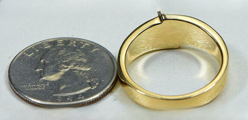 Gold Nugget Men's Ring "Orocal" RM882DN Genuine Hand Crafted Jewelry - 14K Casting