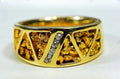 Gold Nugget Men's Ring "Orocal" RM883D20N Genuine Hand Crafted Jewelry - 14K Casting