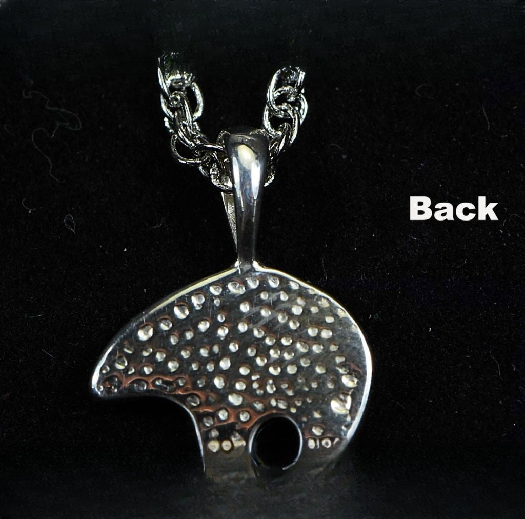 Gold Nugget Pendant Bear - Sterling Silver - PBR1SOLSS- Hand Made "Orocal" Jewelry