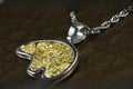 Gold Nugget Pendant Bear - Sterling Silver - PBR1XLNSS- Hand Made "Orocal" Jewelry