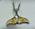 Gold Nugget Pendant Whales Tail - Sterling Silver - Special PAJWT301NSS - Hand Made