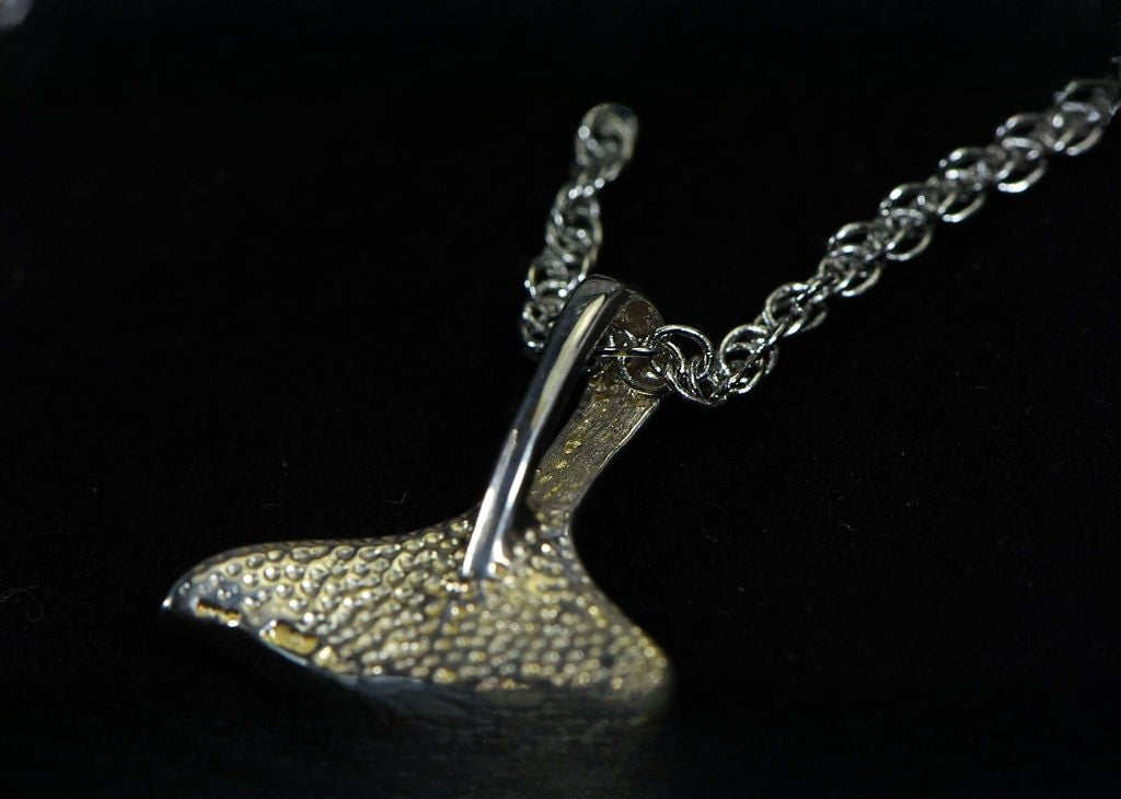 Gold Nugget Pendant Whales Tail - Sterling Silver - Special PDLWT113NSS - Hand Made
