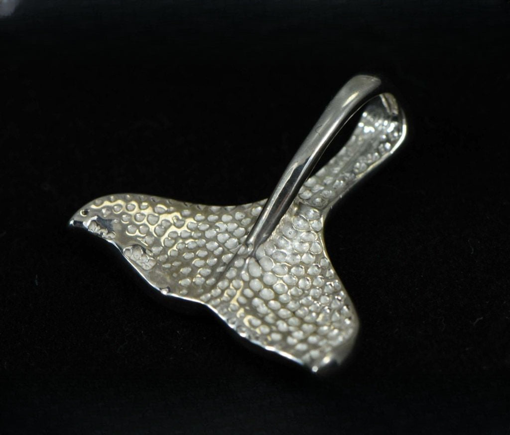 Gold Nugget Pendant Whales Tail - Sterling Silver - Special PDLWT13NSSX - Hand Made
