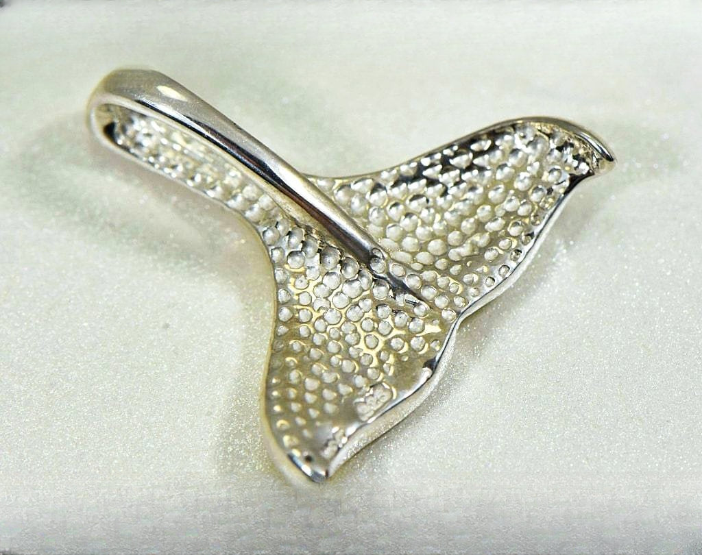 Gold Nugget Pendant Whales Tail - Sterling Silver - Special PDLWT13NSSX - Hand Made