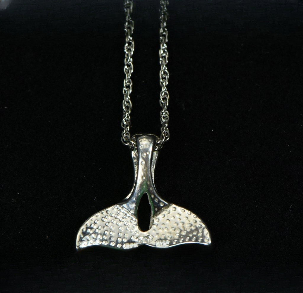 Gold Nugget Pendant Whales Tail - Sterling Silver - Special PWT22NSS - Hand Made