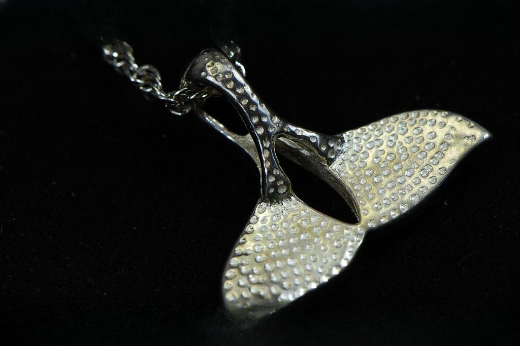 Gold Nugget Pendant Whales Tail - Sterling Silver - Special PWT26NSSX - Hand Made