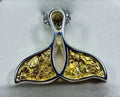 Gold Nugget Pendant Whales Tail - Sterling Silver - Special PWT26NSSX - Hand Made