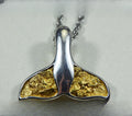 Gold Nugget Pendant Whales Tail - Sterling Silver - Special PWT34NSS - Hand Made