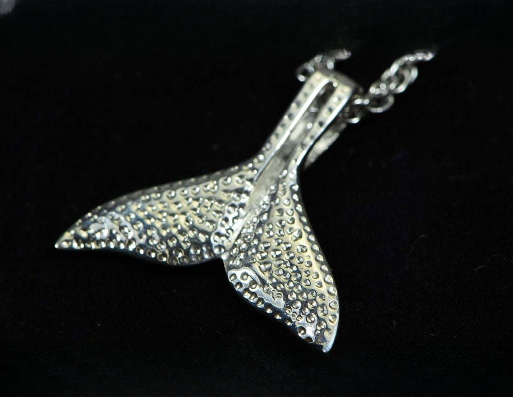 Gold Nugget Pendant Whales Tail - Sterling Silver - Special PWT44LNSS - Hand Made