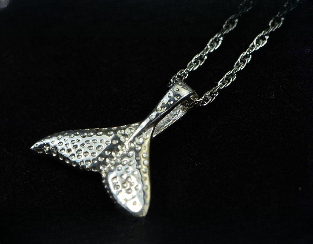 Gold Nugget Pendant Whales Tail - Sterling Silver - Special PWT44SNSS - Hand Made