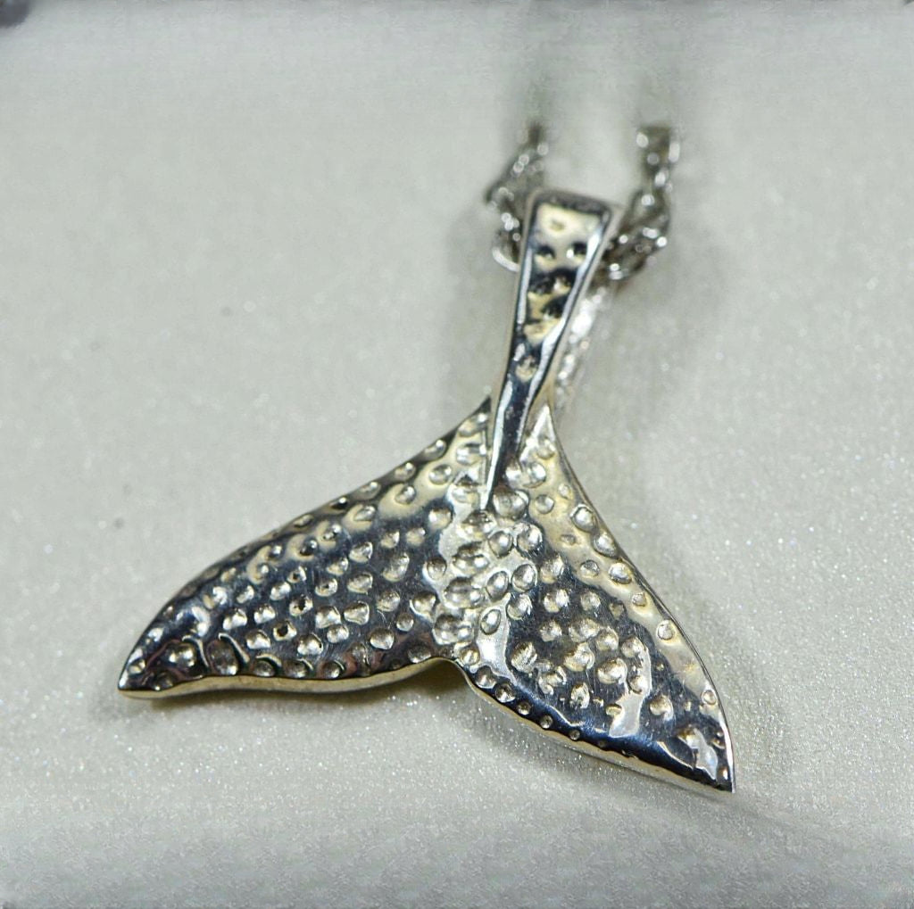 Gold Nugget Pendant Whales Tail - Sterling Silver - Special PWT44SNSS - Hand Made