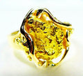 Gold Nugget Women's Ring "Orocal" RL232L Genuine Hand Crafted Jewelry - 14K Casting