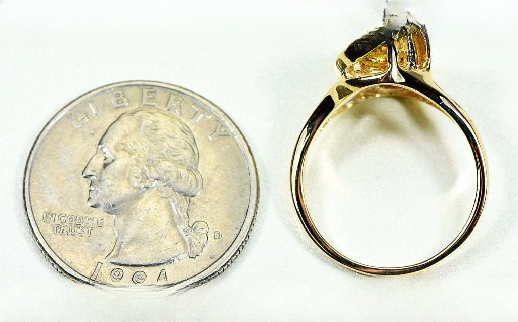 Gold Nugget Women's Ring "Orocal" RL784SN Genuine Hand Crafted Jewelry - 14K Casting