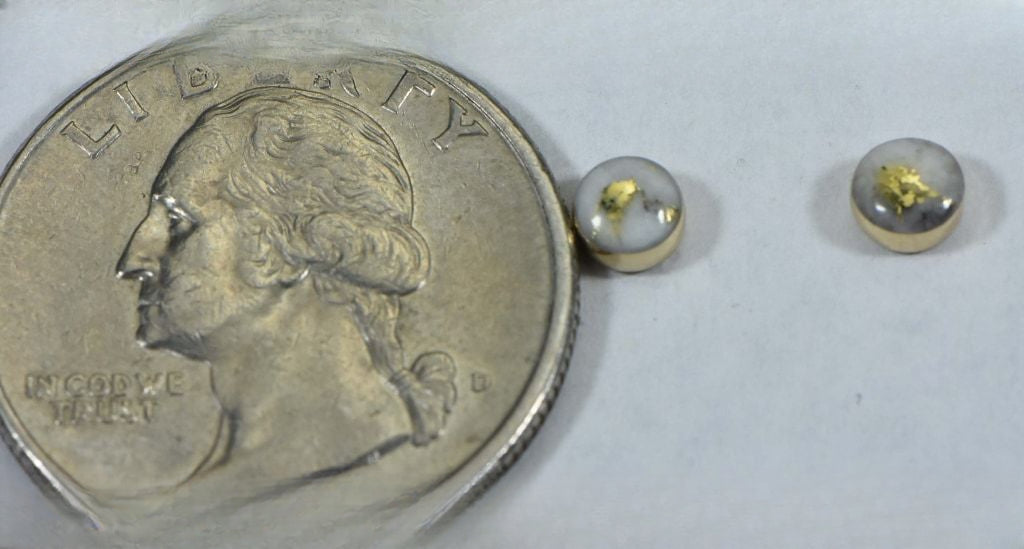 Gold Quartz Earrings "Orocal" EBZ4MMQ Genuine Hand Crafted Jewelry - 14K Gold Yellow Gold Casting