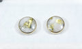 Gold Quartz Earrings "Orocal" EBZ6MMQ Genuine Hand Crafted Jewelry - 14K Gold Yellow Gold Casting