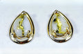 Gold Quartz Earrings "Orocal" EN442Q Genuine Hand Crafted Jewelry - 14K Gold Casting