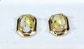Gold Quartz Earrings "Orocal" EN452Q Genuine Hand Crafted Jewelry - 14K Gold Yellow Gold Casting