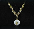 Gold Quartz Pendant "Orocal" PBZ5MMQX Genuine Hand Crafted Jewelry - 14K Gold Yellow Gold Casting