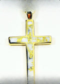 Gold Quartz Pendant "Orocal" PCR18QX Genuine Hand Crafted Jewelry - 14K Gold Yellow Gold Casting