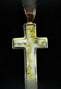 Gold Quartz Pendant "Orocal" PCR20QX Genuine Hand Crafted Jewelry - 14K Gold Yellow Gold Casting