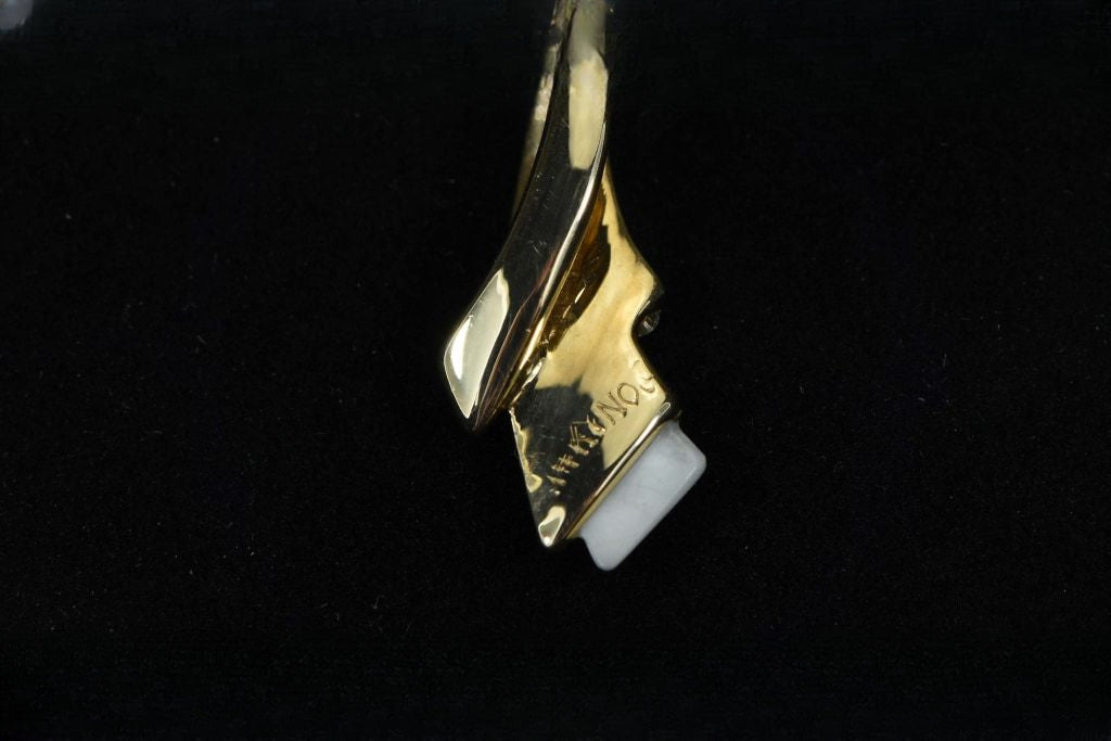 Gold Quartz Pendant "Orocal" PDL8SD8QX Genuine Hand Crafted Jewelry - 14K Gold Yellow Gold Casting