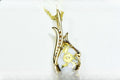 Gold Quartz Pendant "Orocal" PN377D17QX Genuine Hand Crafted Jewelry - 14K Gold Yellow Gold Casting