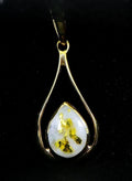 Gold Quartz Pendant "Orocal" PN869QX Genuine Hand Crafted Jewelry - 14K Gold Yellow Gold Casting