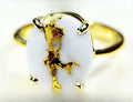 Gold Quartz Ring "Orocal" RL1007Q Genuine Hand Crafted Jewelry - 14K Gold Casting
