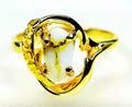 Gold Quartz Ring "Orocal" RL1043NQ Genuine Hand Crafted Jewelry - 14K Gold Casting