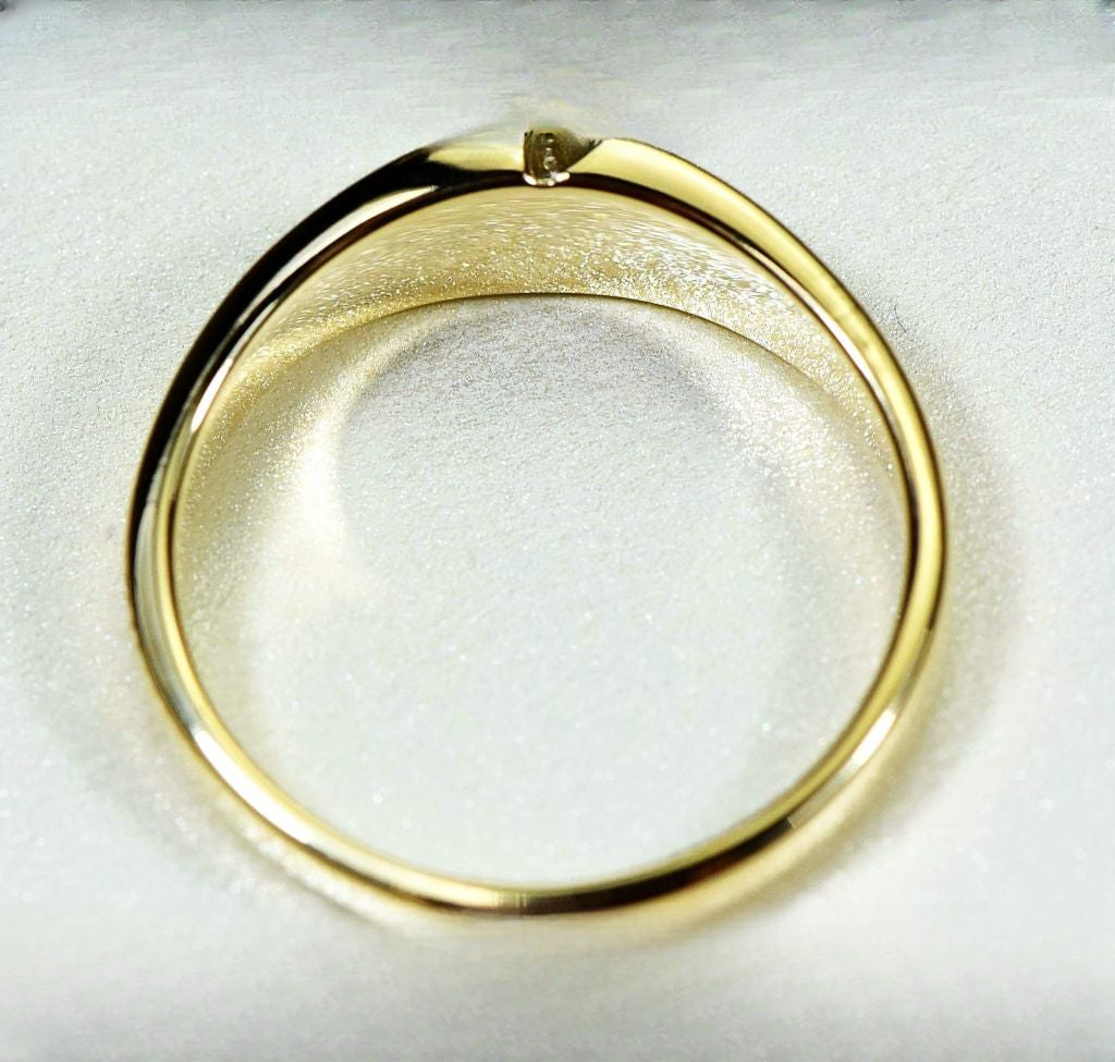 Gold Quartz Ring "Orocal" RL1057DQ Genuine Hand Crafted Jewelry - 14K Gold Casting