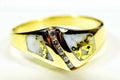 Gold Quartz Ring "Orocal" RL1064DQ Genuine Hand Crafted Jewelry - 14K Gold Casting