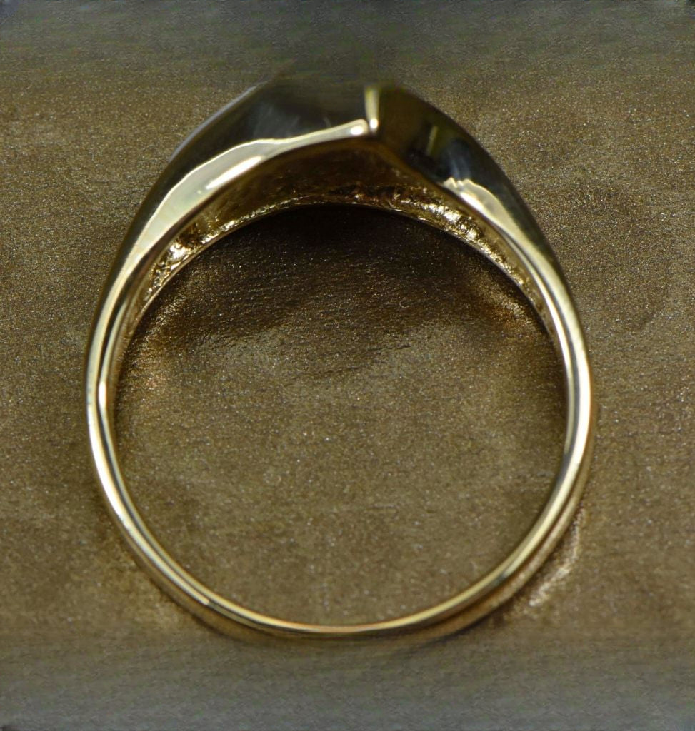 Gold Quartz Ring "Orocal" RL1073DQ Genuine Hand Crafted Jewelry - 14K Gold Casting