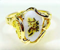 Gold Quartz Ring "Orocal" RL232Q Genuine Hand Crafted Jewelry - 14K Gold Casting