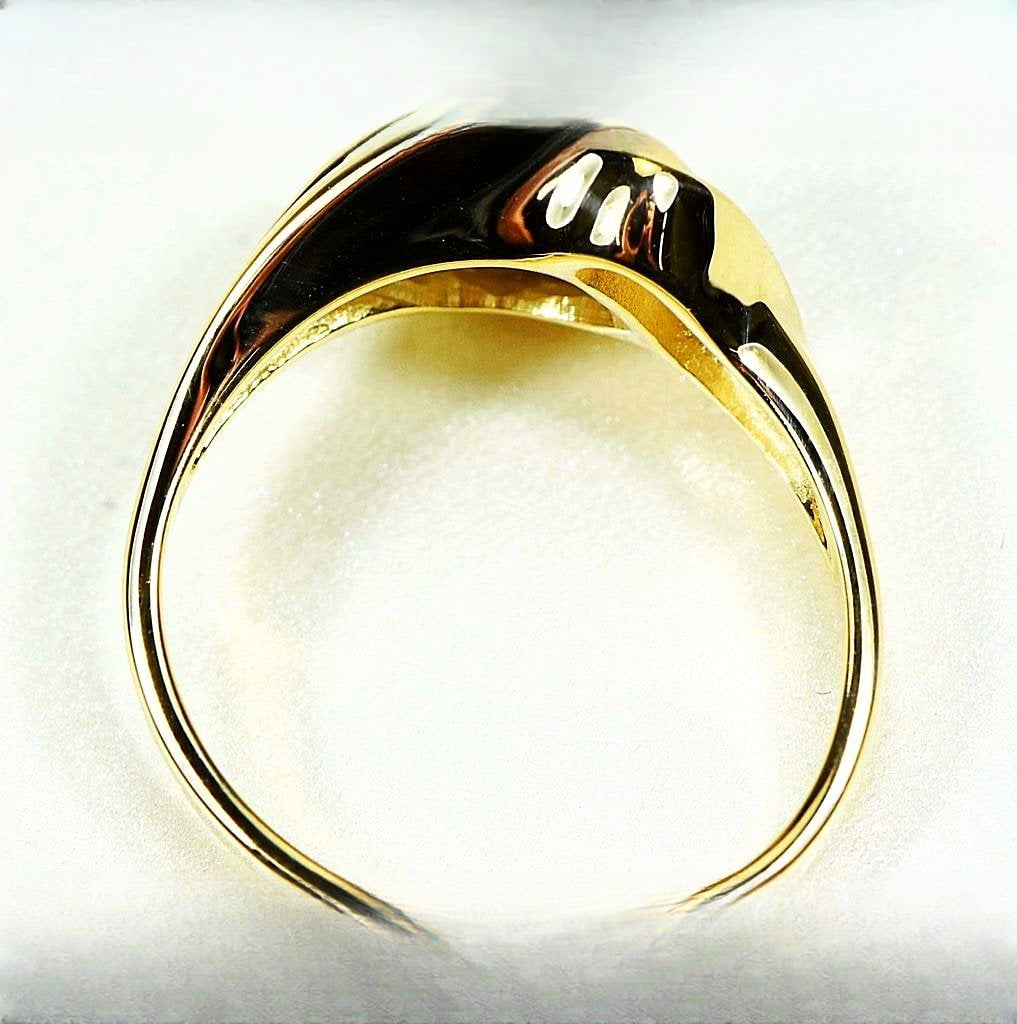 Gold Quartz Ring "Orocal" RL587Q Genuine Hand Crafted Jewelry - 14K Gold Casting