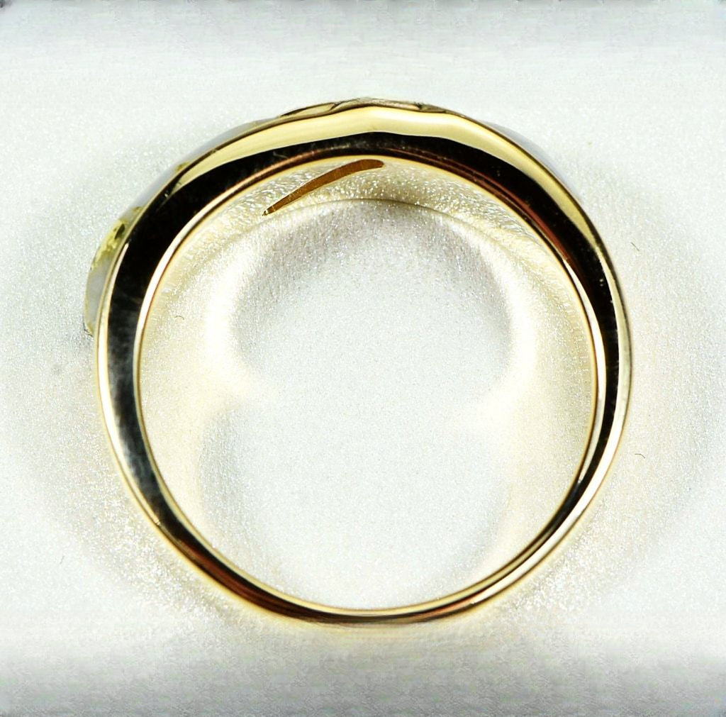 Gold Quartz Ring "Orocal" RL610D10Q Genuine Hand Crafted Jewelry - 14K Gold Casting