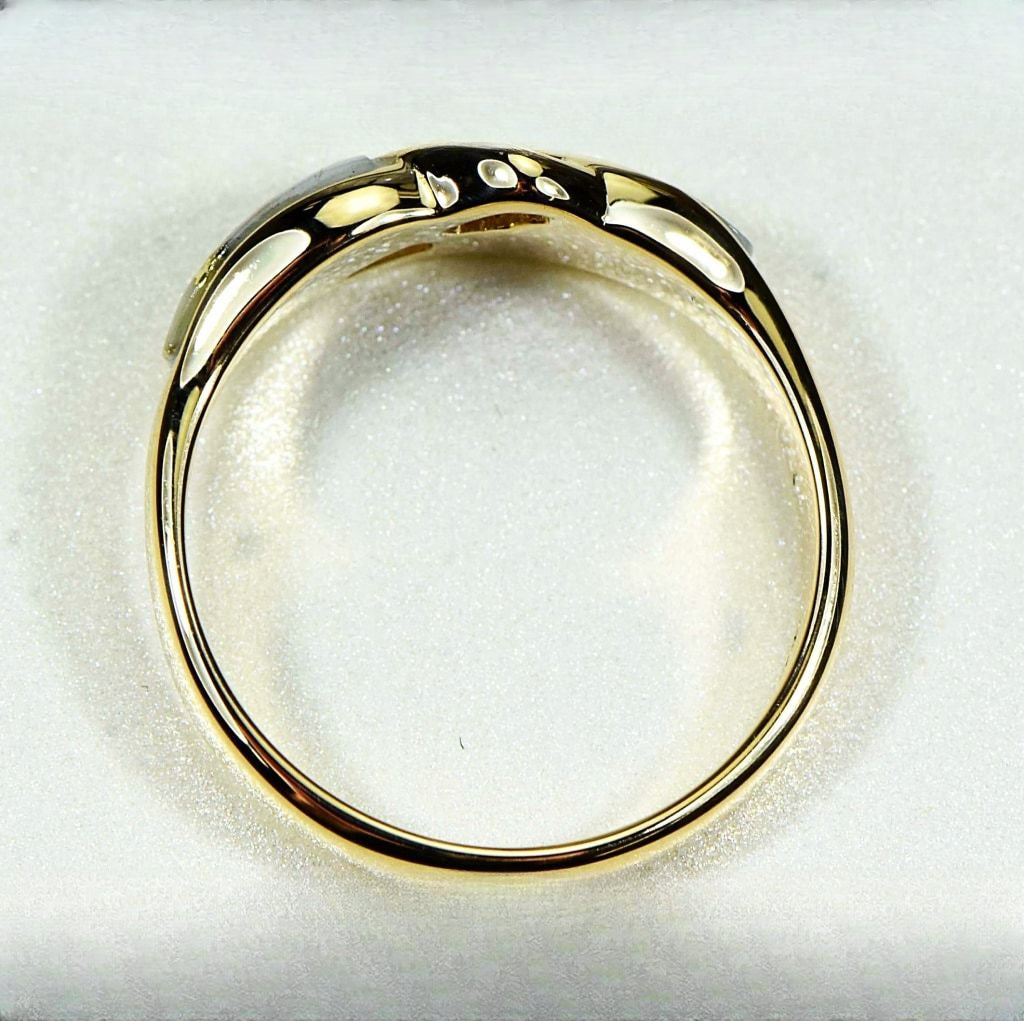 Gold Quartz Ring "Orocal" RL612D10Q Genuine Hand Crafted Jewelry - 14K Gold Casting