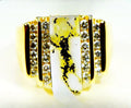 Gold Quartz Ring "Orocal" RL639LD80Q Genuine Hand Crafted Jewelry - 14K Gold Casting