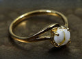 Gold Quartz Ring "Orocal" RL696Q Genuine Hand Crafted Jewelry - 14K Gold Casting