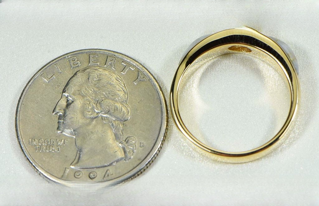 Gold Quartz Ring "Orocal" RL728D33Q Genuine Hand Crafted Jewelry - 14K Gold Casting