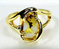 Gold Quartz Ring "Orocal" RL784SDQ Genuine Hand Crafted Jewelry - 14K Gold Casting