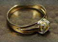 Gold Quartz Ring "Orocal" RL787Q Genuine Hand Crafted Jewelry - 14K Gold Casting