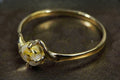 Gold Quartz Ring "Orocal" RL789Q Genuine Hand Crafted Jewelry - 14K Gold Casting