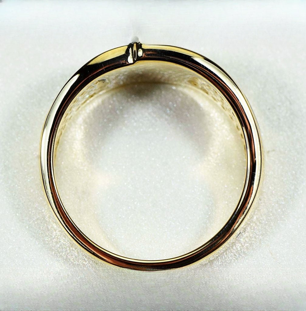 Gold Quartz Ring "Orocal" RL882D8Q Genuine Hand Crafted Jewelry - 14K Gold Casting
