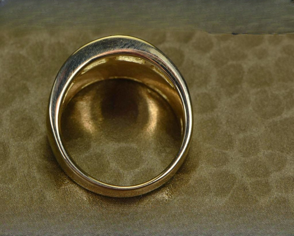 Gold Quartz Ring "Orocal" RL892D60Q Genuine Hand Crafted Jewelry - 14K Gold Casting