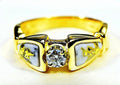 Gold Quartz Ring "Orocal" RL988DQE Genuine Hand Crafted Jewelry - 14K Gold Casting