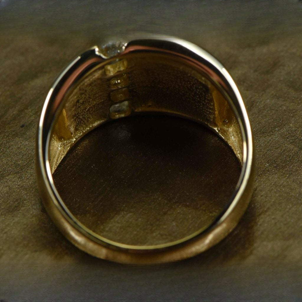 Gold Quartz Ring "Orocal" RLJ500DQ Genuine Hand Crafted Jewelry - 14K Gold Casting