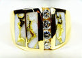 Gold Quartz Ring "Orocal" RLJ500DQ Genuine Hand Crafted Jewelry - 14K Gold Casting