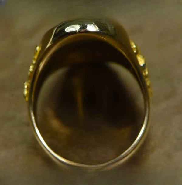 Gold Quartz Ring "Orocal" RLL923D60Q Genuine Hand Crafted Jewelry - 14K Gold Casting